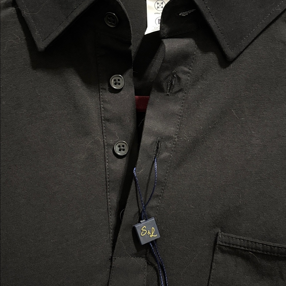 NWT State & Liberty “The Ott” Black Polo - Picture 2 of 5